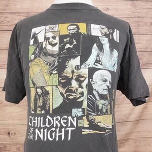 Vintage Fashion‎ Victim Children Of The Night Shirt Mens 2XL Gray Horror T-Shirt